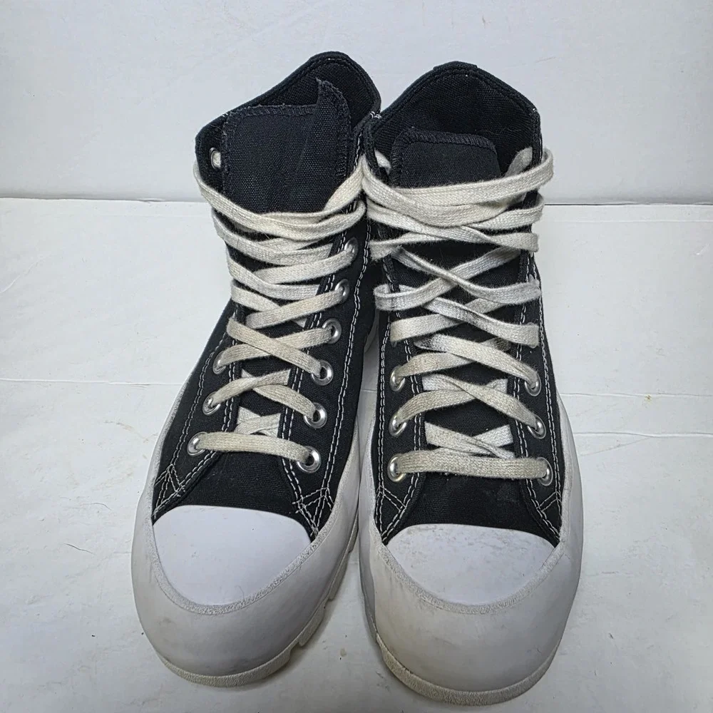 Converse Chuck Taylor All Star Lugged Hi Black Platform Sneakers Women's 8.5 - Picture 3 of 9